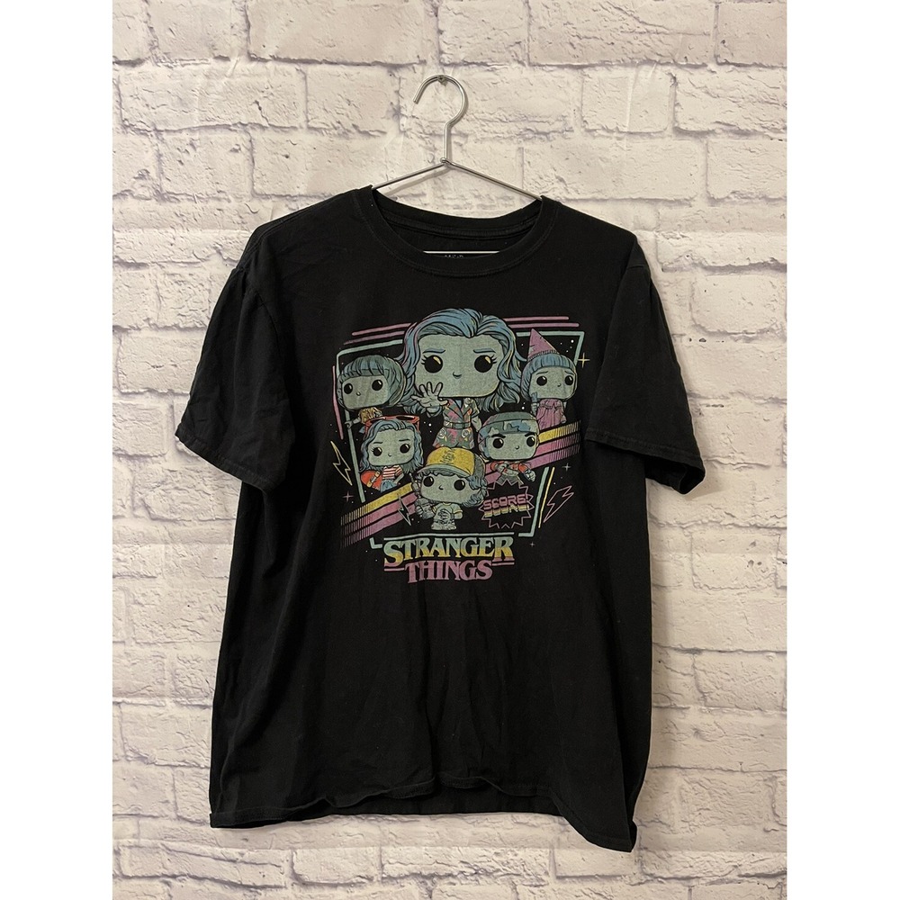 Stranger Things Shirt Adult Large Arcade Blacklight Limited Ed Funko Pop